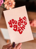 Card Postal "You got this"