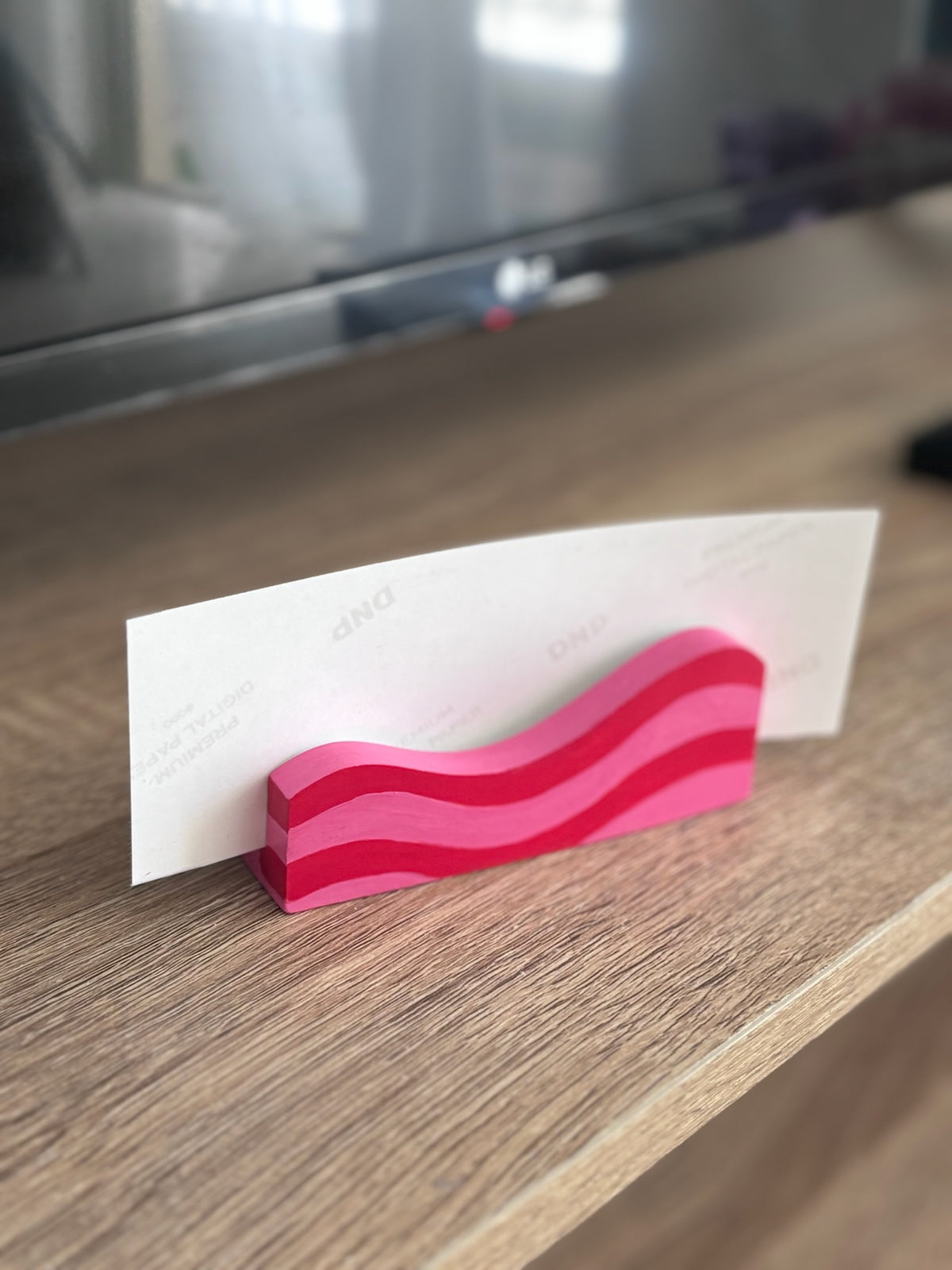 Διακοσμητική πορσελάνινη θήκη card postal Stripes